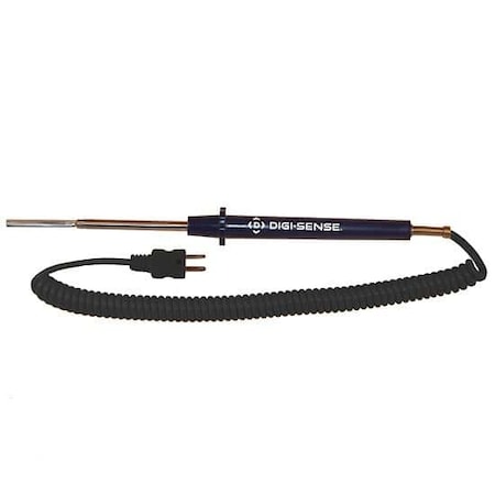 Digi-Sense Type J Flat-Leaf Thermocouople Probe, w/ 18526-57